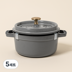 포유어키친 스타우브 냄비보호클립 주물냄비 녹방지 코팅보호 필수템, 5세트, 반투명