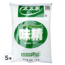 새마원 태태락 미정 L-글루타민산나트륨 1kg 글루탐산나트륨 핵산조미료 향미증진제 MSG, 5개