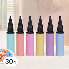 풍선 손펌프 공기주입기, 30개, 랜덤색상