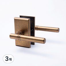 VIVA 406 클래식 사각 방문손잡이, 블랙, 3개