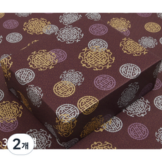 리본리에 전통 명절 선물 포장지 레자크지, 2개, 전통와당 자주색[10장]