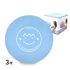 엑피트 프렌즈볼 귀염뽀짝 마사지볼 + 전용보관가방, 블루, 3개