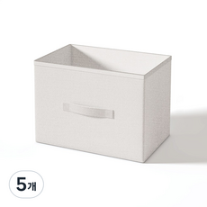 소웰홈 패브릭 다용도 수납함, 5개, 화이트A