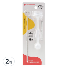 더블하트 이유실감 추 빨대&브러시 세트 240ml 2개입, 240ml (2개입), 1개