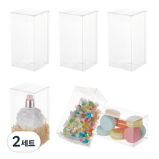 20개 PVC 투명 사탕 포장케이스 14x7x7cm, 분명한, 2세트