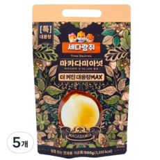 정품 세다람쥐 통 마카다미아 대용량 견과류 너트 싼즈송슈, 5개, 500g