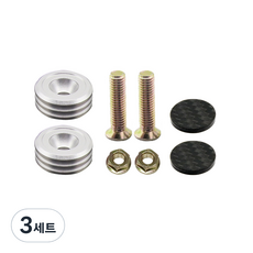 국산 오토바이 티탄재질 번호판볼트 세트, 카본, 3세트