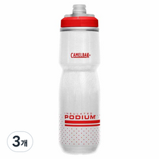 카멜백 포디엄 칠 24oz / 자전거 보냉물통, 3개, 710ml, 파이어리 레드 화이트