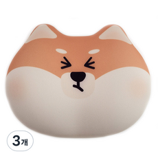 MDC 시바견 마우스 손목패드 / 휴대용 손목보호쿠션, 3개, 오렌지화이트