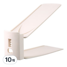 KEHEART슈즈랙 튼튼한 3단 높이조절 신발정리대, 살구색, 10개