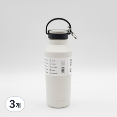 Carpe diem 스포츠 텀블러 강력한 보온보냉 스포츠물병 진공텀블러 등산 런닝 물병 라틴어각인, 3개, 500ml, 스노우화이트