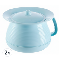 루멘모어 이동식 요강 성인용 휴대용 변기, 블루, 2개