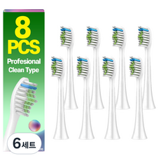 하루앤픽 필립스 소닉케어 전동 칫솔모 리필모 옵티멀 화이트, 6세트, 옵티몰 화이트 4개