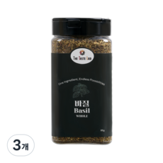 더테이스트랩 바질 가루 럽드 허브 향신료, 3개, 85g