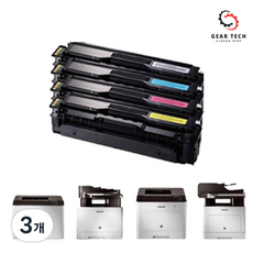기어테크 삼성 토너 SL-C1453FW SL-C1454FW SL-C1404W 호환, 3개, CLT-M504S 빨강 1800매 정품대비98%