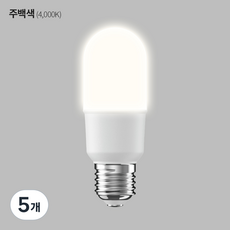장수램프 LED 전구 스틱램프 10W 플리커프리 KS 1등급효율, 5개, 주백색