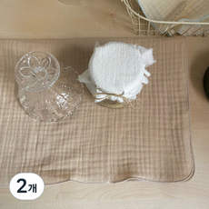 거즈행주 고리 키친크로스 주방핸드타올 국내제작, 2개, 6번 무지샌드베이지