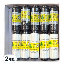 솔표 미니 재봉사 세트 각실 재봉실 미싱실 미니실 손가락실 (2색세트), 2세트, 화이트5개,블랙5개