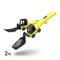 야미토이즈 빠방이 중장비 자기주도이유식 스푼포크 세트, 혼합색상, 스푼 + 포크, 2세트