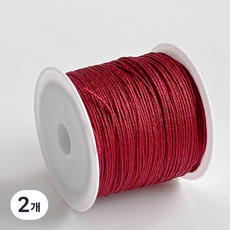 나일론 폴리 매듭실 0.8mm 팔찌 키링 스트랩 만들기, 01.딥레드, 2개