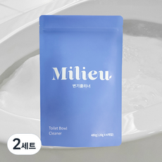 밀리유 변기클리너 4개입 발포 거품 변기세정제 곰팡이제거 물때, 2세트, 480g