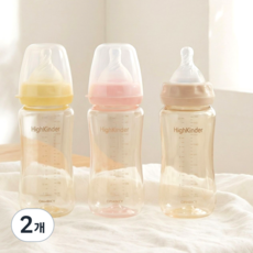 강블리라이프 하이킨더 PES 젖병, 2개, 180ml, 옐로우