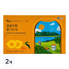 제주 감귤크림 랑그드샤 12개입 쿠키 간식 여행선물 기념품, 2개, 108g