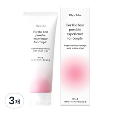 에이스플 러브 바디 마사지 수용성 오일 젤 250ml, 250g, 3개