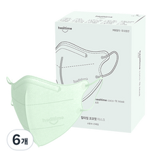 힐타임 코코핏 KF94 컬러 마스크 소형N 새부리형 숨쉬기편한, 25매입, 6개, 애플민트
