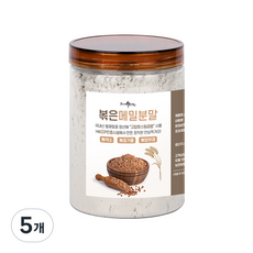 국산 순 볶은 메밀 가루 생 메밀 분말 전병 메밀묵 선식 곡물 쉐이크, 5개, 300g