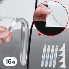 소소잇템 실리콘 차량 문콕방지 도어가드 모서리 보호 세트, 16개, 투명