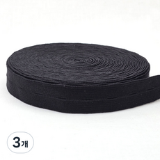 단추구멍 허리고무밴드 9M(10마) 검정 20mm, 3개
