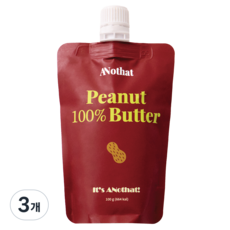 어노댓 짜먹는 땅콩버터 파우치, 3개, 100g