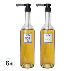 펌프시럽병 투명, 6개