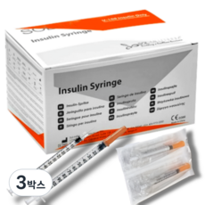 sol M 솔엠 일회용 멸균 인슐린 주사 0.5cc 31G 8mm 100p 병원 의료용 당뇨 태반 성장 정밀 주사 강아지 고양이 반려동물, 3박스, sm-0.5ml/cc x 8mm R