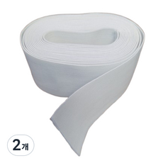 긍정미공방 4마) 허리고무밴드 60mm/ 부드러운 고무줄 / 코메즈밴드, 2개, 화이트