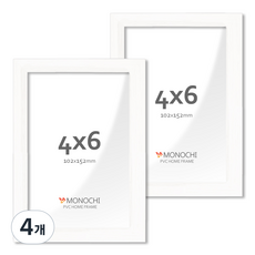 모노치 PVC 프레임 홈 인테리어 액자 4x6, 4개, 스노우
