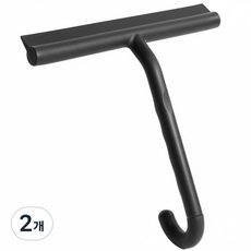 다용도 욕실 주방 실리콘 클리닝 와이퍼 일체형 욕실 흡수기는 유리문에 적용, 2개, 블랙