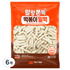 말랑쫀득 떡볶이 밀떡 실온 보관, 6개, 1.5kg