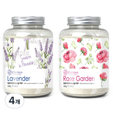 올레비엔 라벤더+로즈가든 바스 앤 마사지솔트, 500g, 4개