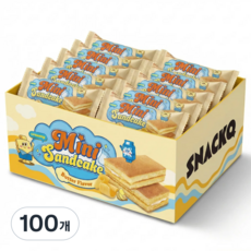 스낵큐 노브랜드 과자, 100개, 미니 샌드케이크 버터맛