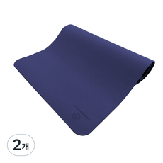 크로마티코 TPE 넓은 와이드 요가매트 홈트매트 6mm, 2개, 코발트네이비
