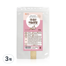 윤고집 국내산 마늘분말 가루, 3개, 800g