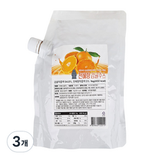 제주엔 천혜향 100% 착즙 감귤주스, 1kg, 3개