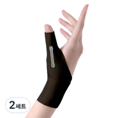 위시플러스 초슬림 얇은 손목 보호대 엄지손가락 스프링 손목아대 좌우포장, 2세트