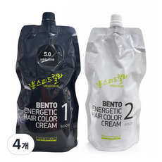 바이오메드 7분 스피드 벤토 에너제틱 칼라크림500g, 바)벤토 에너제틱 7분 스피드-5.0 내츄럴 브라운, 4개