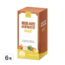 웰빙곳간 퀘르세틴 브로멜라인 MAX 회화나무추출물 효소 고함량 18000mg, 6개, 120정