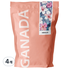 가나다 히비스커스 티백 히비스커스차 허브차, 4개, 25개입, 1g