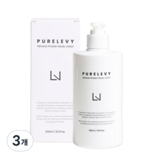 퓨어레비 미네랄 프로틴 고보습 바디로션, 3개, 500ml