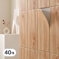서플라이랩 붙이는 입체 우드폼블럭 스티커 시트지 35x35cm, 40개, 1내추럴우드